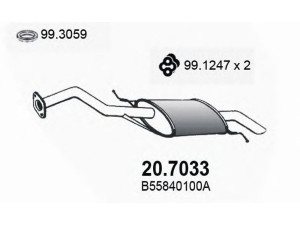 ASSO 20.7033 galinis duslintuvas 
 Išmetimo sistema -> Duslintuvas
B55840100A