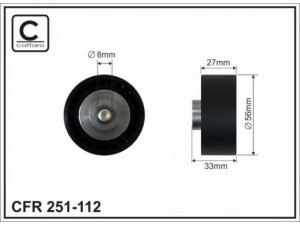 CAFFARO 251-112 kreipiantysis skriemulys, V formos rumbuotas diržas 
 Diržinė pavara -> V formos rumbuotas diržas/komplektas -> Laisvasis/kreipiamasis skriemulys
11287800562, 7800562, 0019885735