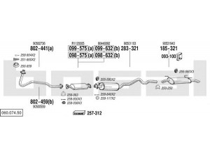 BOSAL 060.074.50 išmetimo sistema 
 Išmetimo sistema -> Išmetimo sistema, visa