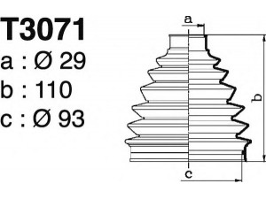 DEPA T3071 gofruotoji membrana, kardaninis velenas 
 Ratų pavara -> Gofruotoji membrana
9467577780, 3293C7