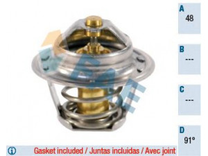 FAE 5202791 termostatas, aušinimo skystis 
 Aušinimo sistema -> Termostatas/tarpiklis -> Thermostat
1059953, 1509953, 1571879, 6100629