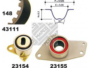 MAPCO 23111 paskirstymo diržo komplektas 
 Techninės priežiūros dalys -> Papildomas remontas
7701469775