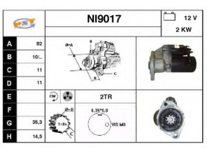 SNRA NI9017 starteris
2330010G02, 2330083W00, 23300V0603