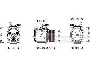VAN WEZEL 2500K168 kompresorius, oro kondicionierius 
 Oro kondicionavimas -> Kompresorius/dalys
38810-PDF-E02, 38810PDFE02