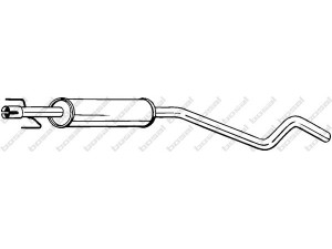 BOSAL 284-739 vidurinis duslintuvas 
 Išmetimo sistema -> Duslintuvas
58 52 300, 58 52 699