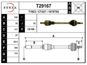 EAI T29167 kardaninis velenas 
 Ratų pavara -> Kardaninis velenas