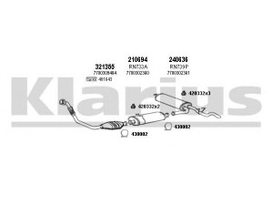 KLARIUS 720813E išmetimo sistema 
 Išmetimo sistema -> Išmetimo sistema, visa