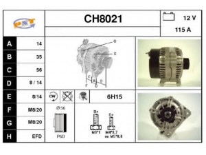 SNRA CH8021 kintamosios srovės generatorius
38522303