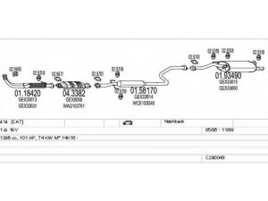 MTS C290048003503 išmetimo sistema 
 Išmetimo sistema -> Išmetimo sistema, visa