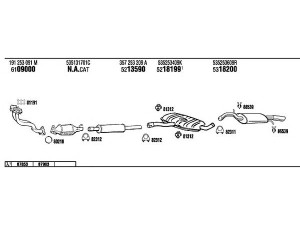 FONOS VW45004 išmetimo sistema 
 Išmetimo sistema -> Išmetimo sistema, visa