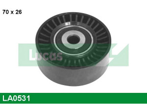 LUCAS ENGINE DRIVE LA0531 įtempiklio skriemulys, V formos rumbuotas diržas 
 Diržinė pavara -> V formos rumbuotas diržas/komplektas -> Įtempiklio skriemulys