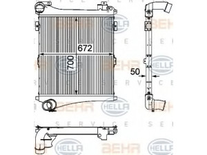 HELLA 8ML 376 746-341 tarpinis suslėgto oro aušintuvas, kompresorius 
 Variklis -> Oro tiekimas -> Įkrovos agregatas (turbo/superįkrova) -> Tarpinis suslėgto oro aušintuvas
2 081 010 9, 2 081 011 1, 2 096 809 4