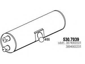 ASSO 530.7039 vidurinis / galinis duslintuvas
3874900501, 3894900201