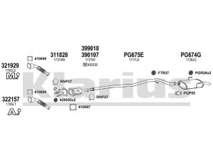 KLARIUS 630754U išmetimo sistema 
 Išmetimo sistema -> Išmetimo sistema, visa