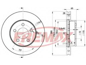 FREMAX BD-5121 stabdžių diskas 
 Stabdžių sistema -> Diskinis stabdys -> Stabdžių diskas
52128247AA