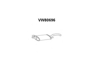 VENEPORTE VW80696 galinis duslintuvas 
 Išmetimo sistema -> Duslintuvas
1H5253609AC