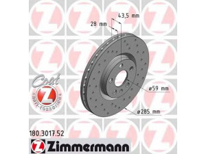 ZIMMERMANN 180.3017.52 stabdžių diskas 
 Stabdžių sistema -> Diskinis stabdys -> Stabdžių diskas
1325772080, 4246.P1, 4246.P2, 4249.E1