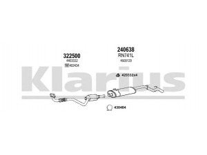 KLARIUS 391649E išmetimo sistema 
 Išmetimo sistema -> Išmetimo sistema, visa