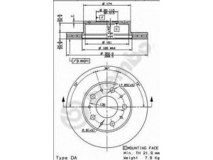 BREMBO 09.8932.10 stabdžių diskas 
 Dviratė transporto priemonės -> Stabdžių sistema -> Stabdžių diskai / priedai
1607872280, 4246Y3, 424936, 4949H2