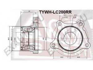 ASVA TYWH-LC200RR rato stebulė 
 Ašies montavimas/vairavimo mechanizmas/ratai -> Rato stebulė/montavimas -> Rato stebulė
42450-60070