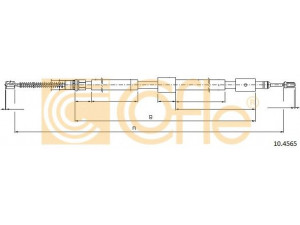 COFLE 10.4565 trosas, stovėjimo stabdys 
 Stabdžių sistema -> Valdymo svirtys/trosai
4745K9, 9628847480