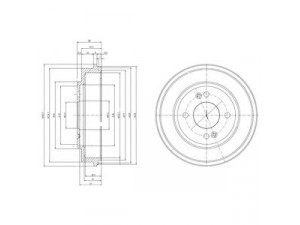 DELPHI BF517 stabdžių būgnas 
 Stabdžių sistema -> Būgninis stabdys -> Stabdžių būgnas
58411-1C300