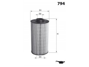MECAFILTER ELH4207 alyvos filtras 
 Techninės priežiūros dalys -> Techninės priežiūros intervalai
11421731634, 11421745390, 11421745391