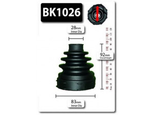 SHAFTEC BK1026 gofruotoji membrana, kardaninis velenas 
 Ratų pavara -> Gofruotoji membrana
1603284, 93185258