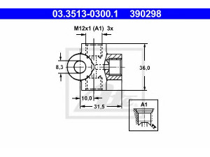 ATE 03.3513-0300.1 jungtis, vamzdeliai
90 810 522 301, 90 810 845 104