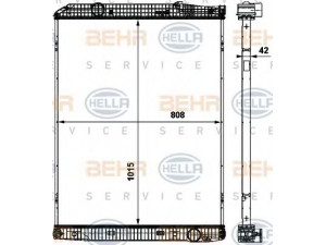 HELLA 8MK 376 737-051 radiatorius, variklio aušinimas