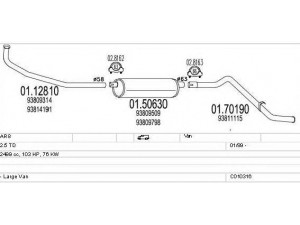 MTS C010316009346 išmetimo sistema