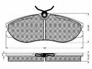 BSF 10380 stabdžių trinkelių rinkinys, diskinis stabdys 
 Techninės priežiūros dalys -> Papildomas remontas
1954460, 1956495, 1957042, 410602X825