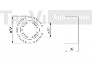 TREVI AUTOMOTIVE WB1334 rato guolio komplektas 
 Ašies montavimas/vairavimo mechanizmas/ratai -> Rato stebulė/montavimas -> Rato guolis
5025901