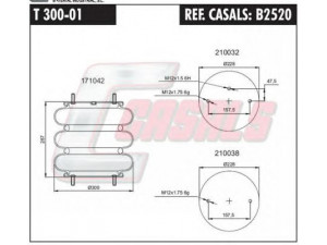 CASALS B2520 dėklas, pneumatinė pakaba