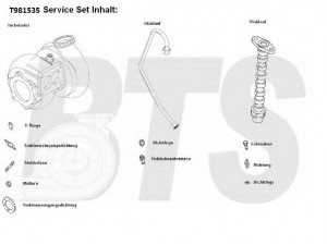 BTS Turbo T981535 kompresorius, įkrovimo sistema 
 Išmetimo sistema -> Turbokompresorius
51091007761, 51091007925, 51091009761