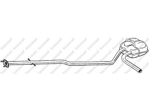 BOSAL 290-093 vidurinis duslintuvas 
 Išmetimo sistema -> Duslintuvas
18 10 0 442 428, 18 10 1 489 461