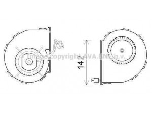 AVA QUALITY COOLING MS8642 elektrovariklis, vidinis pūtiklis 
 Šildymas / vėdinimas -> Orpūtė/dalys
0028303108, A0028303108