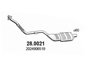 ASSO 28.0021 katalizatoriaus keitiklis 
 Išmetimo sistema -> Katalizatoriaus keitiklis
2024906519