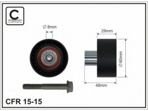 CAFFARO 15-15 kreipiantysis skriemulys, paskirstymo diržas 
 Diržinė pavara -> Paskirstymo diržas/komplektas -> Laisvasis/kreipiamasis skriemulys
1095025, 1213852, XS7G-6M250-AA