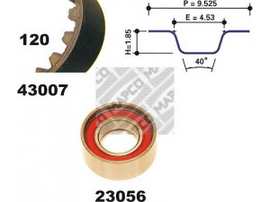 MAPCO 23007 paskirstymo diržo komplektas 
 Techninės priežiūros dalys -> Papildomas remontas