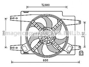 AVA QUALITY COOLING AL7522 ventiliatorius, radiatoriaus 
 Aušinimo sistema -> Oro aušinimas
46533710, 60657850, 60674026, 60674027