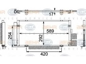 HELLA 8FC 351 304-121 kondensatorius, oro kondicionierius 
 Oro kondicionavimas -> Kondensatorius
73210-AG000