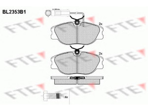FTE BL2353B1 stabdžių trinkelių rinkinys, diskinis stabdys 
 Techninės priežiūros dalys -> Papildomas remontas
0060777621, 71770975, 9941174, 9941872
