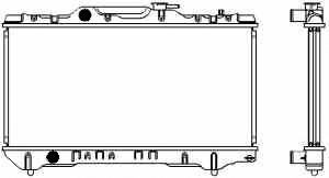 SAKURA  Automotive 1461-0207 radiatorius, variklio aušinimas