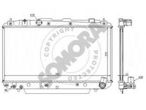 SOMORA 316640 radiatorius, variklio aušinimas 
 Aušinimo sistema -> Radiatorius/alyvos aušintuvas -> Radiatorius/dalys