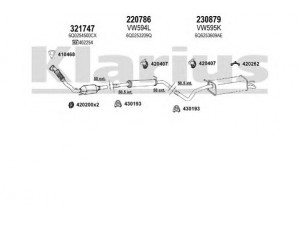 KLARIUS 930891E išmetimo sistema 
 Išmetimo sistema -> Išmetimo sistema, visa