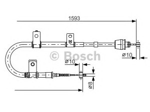 BOSCH 1 987 482 166 trosas, stovėjimo stabdys 
 Stabdžių sistema -> Valdymo svirtys/trosai
59760 2D310