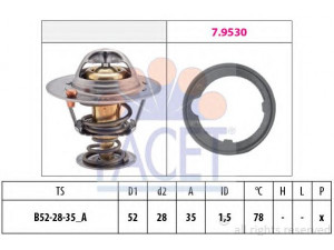 FACET 7.8267 termostatas, aušinimo skystis 
 Aušinimo sistema -> Termostatas/tarpiklis -> Thermostat
19300-PM3-003, 19300-PM3-004, 19300-PR3-004