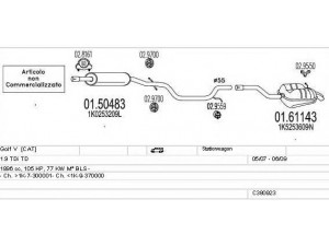 MTS C380923025096 išmetimo sistema 
 Išmetimo sistema -> Išmetimo sistema, visa