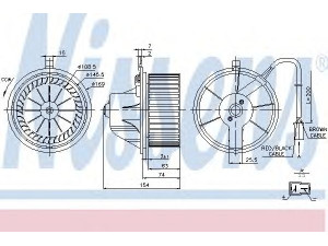 NISSENS 87068 vidaus pūtiklis 
 Šildymas / vėdinimas -> Orpūtė/dalys
357819021, 893819015A, 893819021